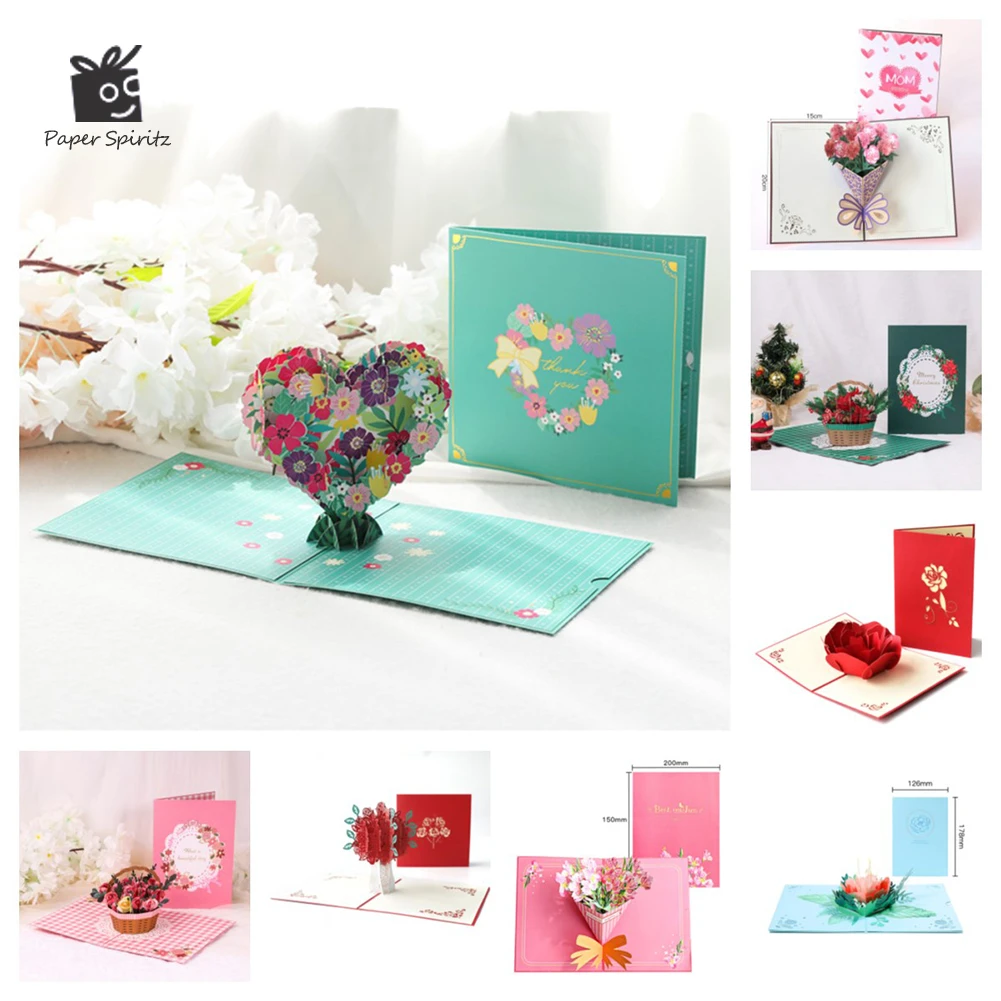 3d Pop-up Flower Card Flora Greeting Card For Birthday Christmas Mothers  Father's Day Wedding Anniversary Get Well Sympathy - Cards & Invitations -  AliExpress
