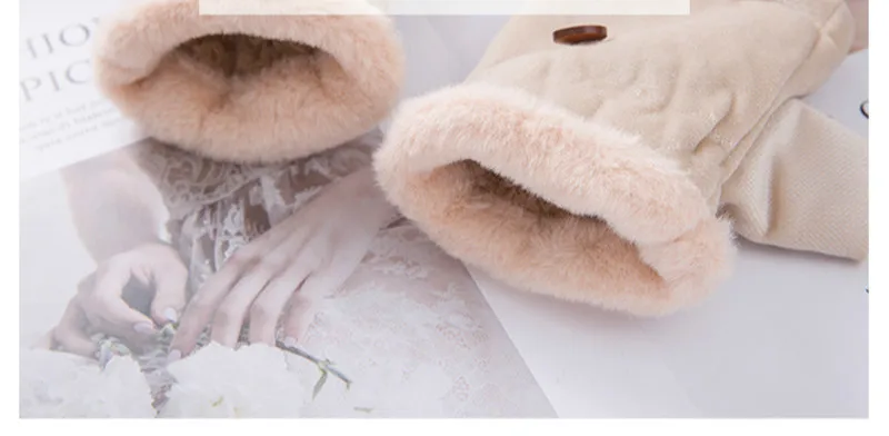Модель года. Теплые зимние перчатки с изображением милых медвежьих лап. Сезонная плюшевая перчатка