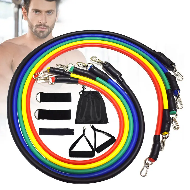 

Pull Rope Set Fitness Elastic Band Resistance Belt Training Set Pull With Tension Rope Workout Equipment sports fitness ropes