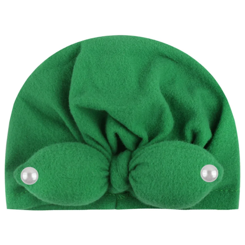 G newborn hat Baby Boy Girl Solid Bow Tie Knotted photography props Beanie cute Headwear Cap Hat kids winter hats шапка детская - Цвет: G