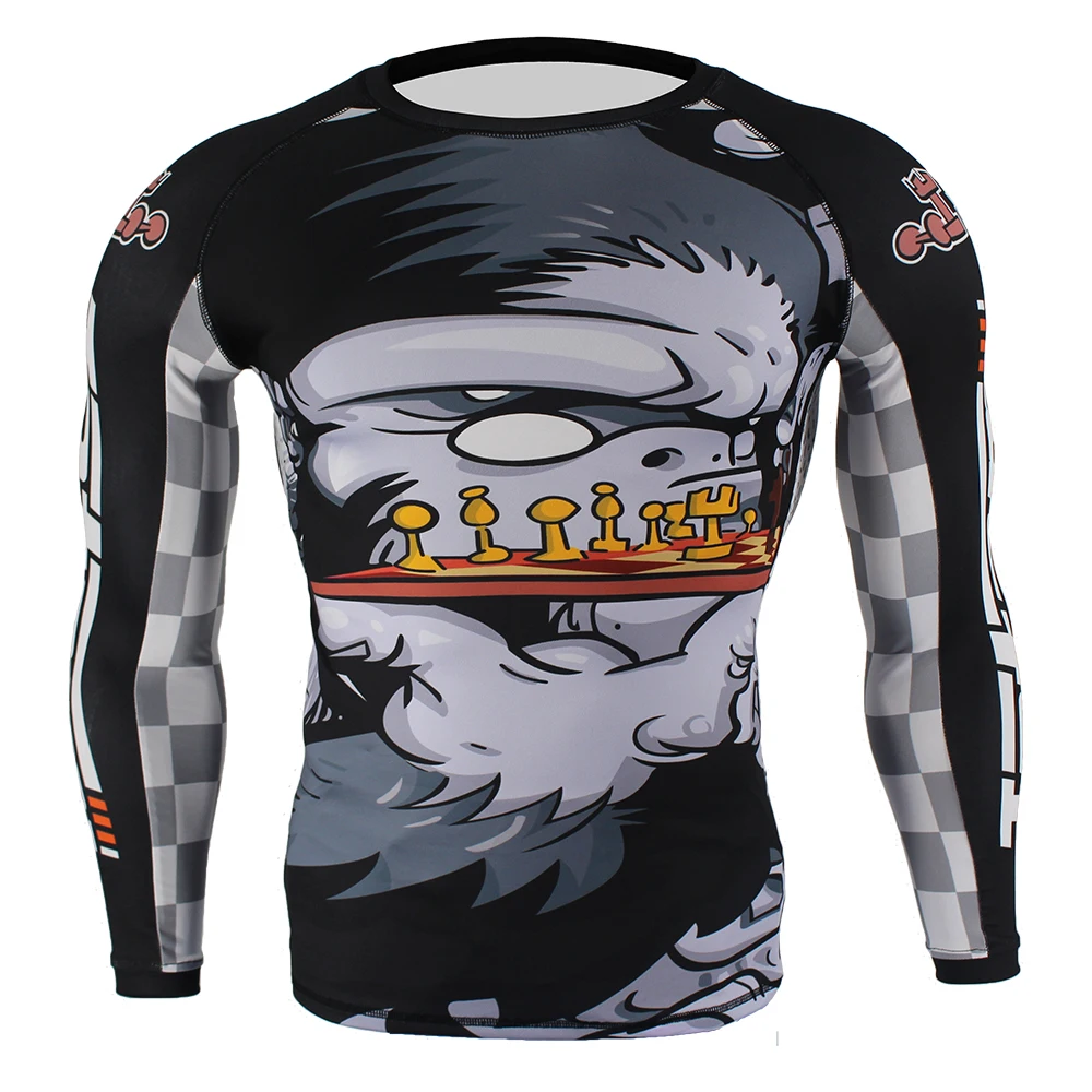Cena MMA orangutan rajstopy tygrys Muay Thai geometryczne boks Jersey rashguard jiu jitsu król boks muay thai t shirt mma t shirt sauna