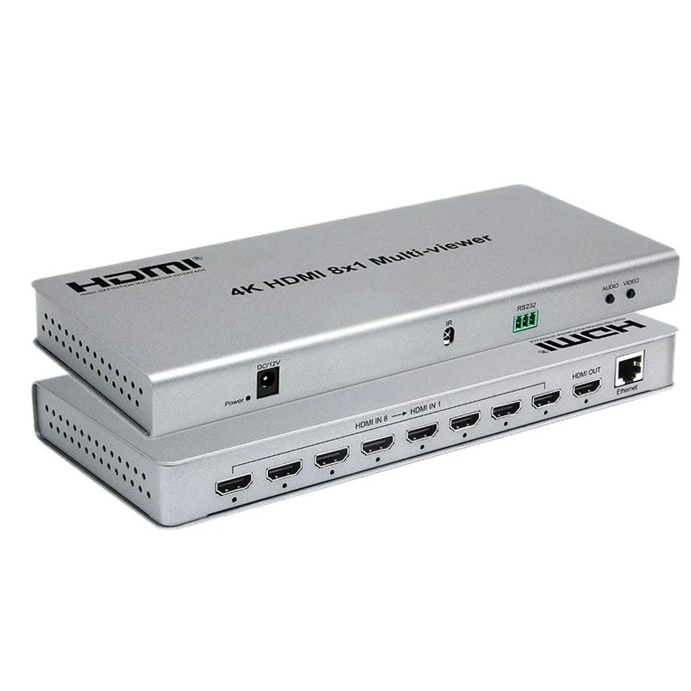 4K HDMI 8x1 Quad мультипросмотрщик 8 в 1 выход бесшовный переключатель 4x1 Мульти зритель PIP экран изображения разделитель видео конвертер