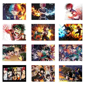 

Painting Wall Art 5d Diamond My Hero Academia Handmade Full Round Drill Japan Anime Character Embroidery Cross Stitch Picture