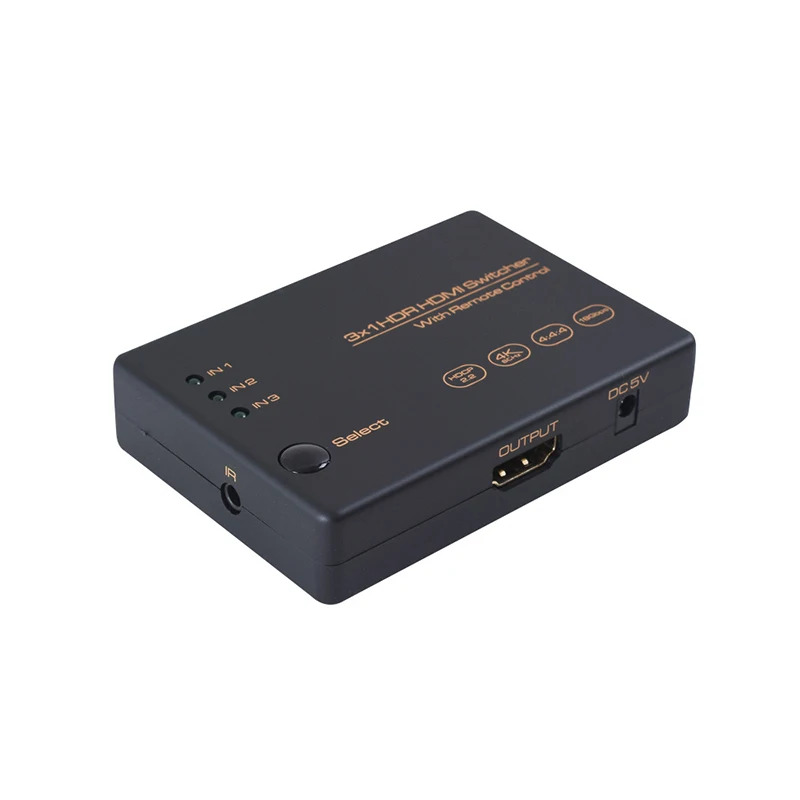 HDMI коммутатор 4k 60hz Hdmi сплиттер с 3 входными портами и 1 выходным портом Портативный 4k HDR коммутатор для ТВ компьютера HDMI коммутатор