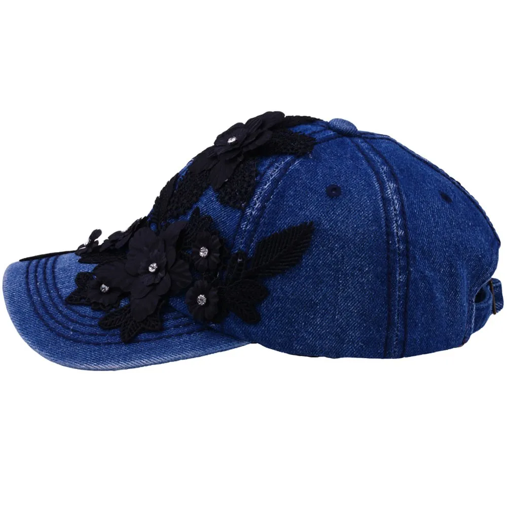 Casquette модная бейсболка женская летняя Спортивная Кепка Цветочные кепки со стразами женские красивые шапки в цветочек шляпа бренда Gorra hombre