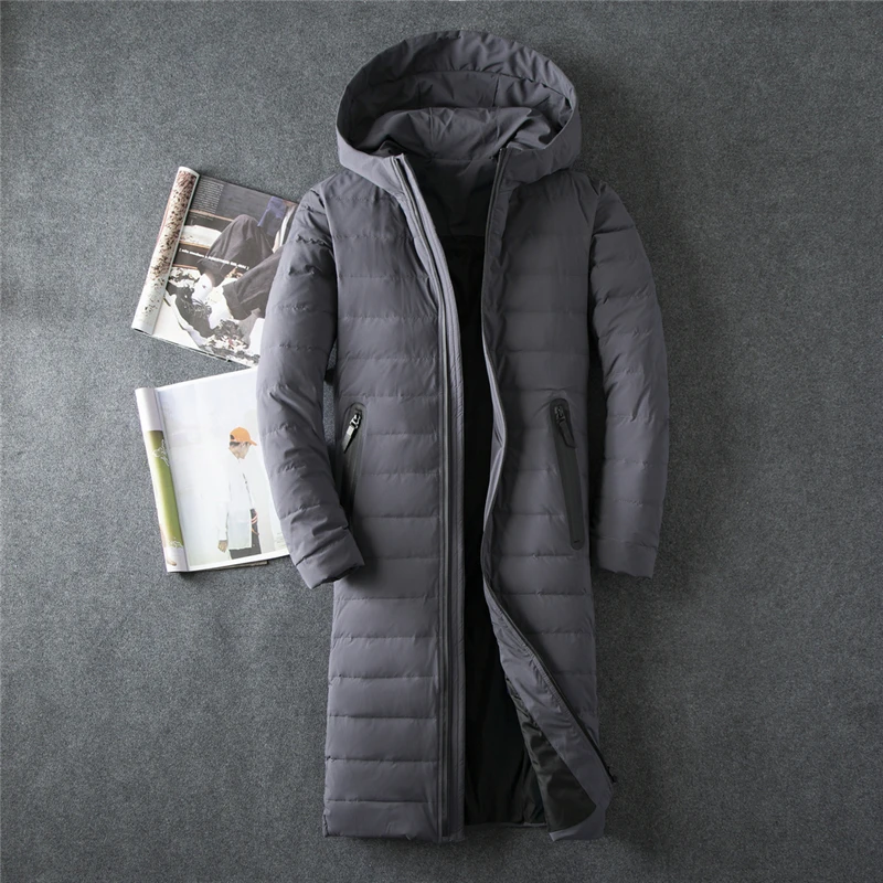 Мужская куртка на утином пуху брендовая зимняя куртка для мужчин Мужская ветровка с капюшоном мужская зимняя куртка пальто 3XL