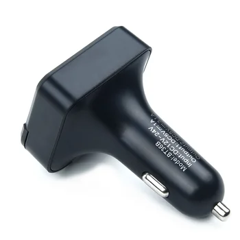 

Dual Car Mp3 Player USB Charger ABS Black Audio With microphone Wireless