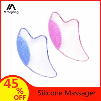 

LED Photon Reflexology Therapy Silicone Massager Portable Battery Powered Body Trigeminal Massage Tool for Face Back Neck