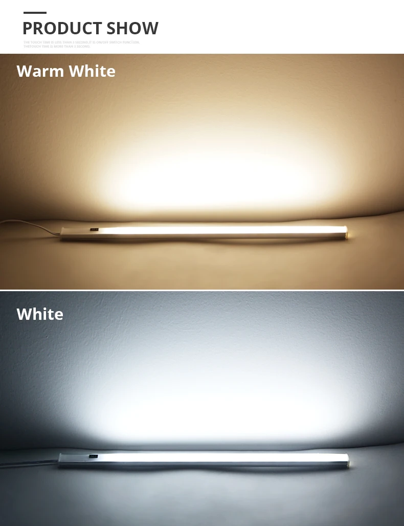 Светодиодный светильник с жесткой полосой постоянного тока 12 В, светодиодный светильник для кухни 6 Вт 7 Вт, лампа с датчиком движения, светильник под шкаф, светодиодный светильник