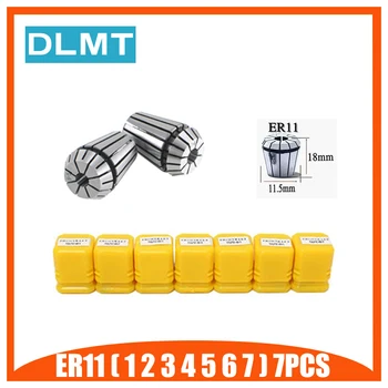

7PC ER11 Spring Collet Set 1-7MM Chuck High Precision Collet Set for CNC Engraving Machine Milling Lathe Tool Tool Holder