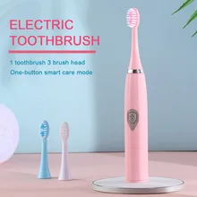 Электрическая зубная щетка с 3 сменными головками зубных щеток Глубокая Очистка зубов Индуктивная зубная щетка отбеливающие инструменты забота о здоровье путешествия