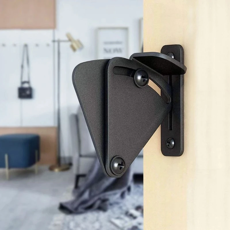 Description Picture 6 of item1set New Sliding Barn Door Lock stainless steel Pocket Door Garage and Shed Wood Gates Latch hasp safe door hardware Accessories