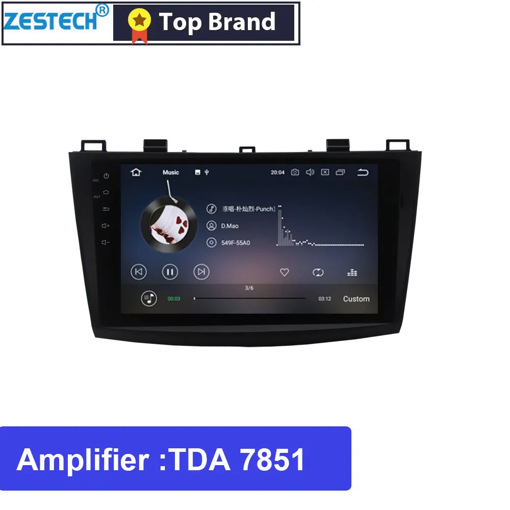Excellent ZESTECH 9 inch Android Car Radio GPS DVD Player For Mazda 3 2007 2004-2013  Car Multimedia Head Unit  steering wheel control 2