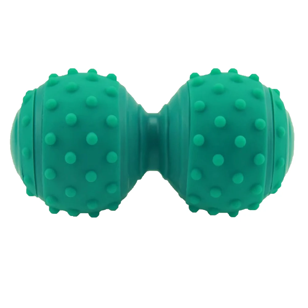 Силиконовый арахисовый Массажный мяч шиповатая рельефная мышца боль Стресс арахисовый мяч терапия здоровье тренажерный зал мышцы Relex аппарат - Цвет: Зеленый
