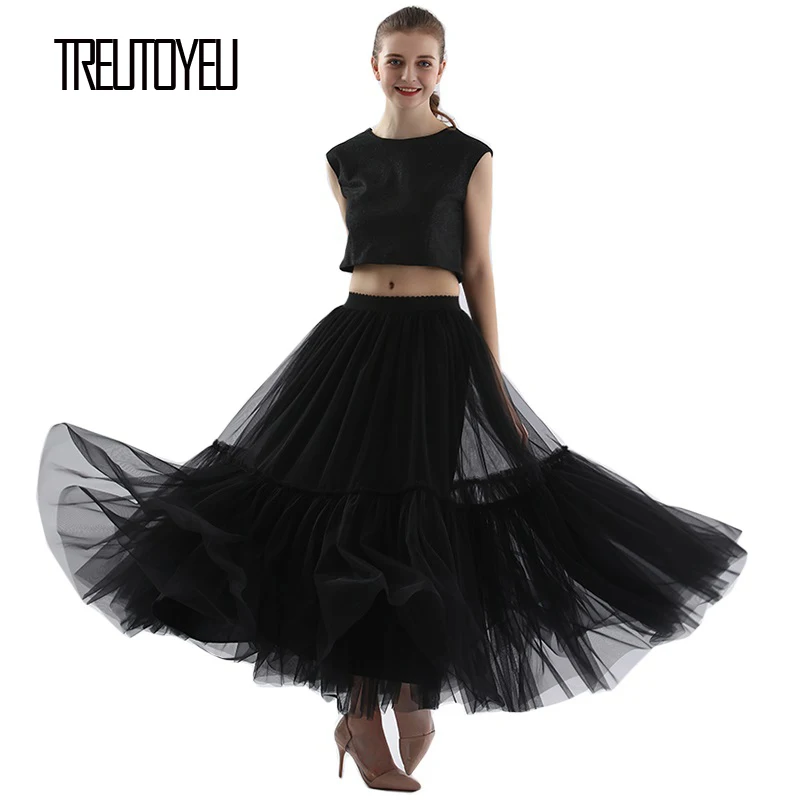 pleated mesh maxi skirt