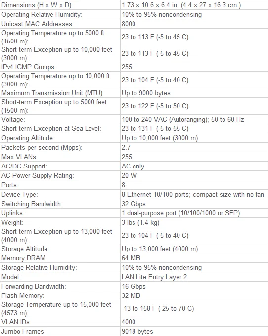 WS-C2960-8TC-L WS-C2960-8TC-S