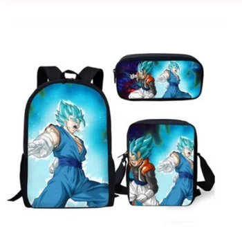 

Boys Dragon Ball Pattern School Bags 3PCs/Set Backpack Travel Shoulderbag Teenagers School Supplies Pen Purse Pencil Case