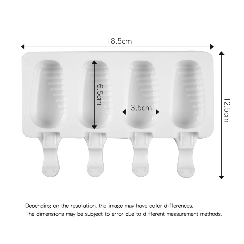 4 Cell small Size Silicone Ice Cream Mold Popsicle Molds DIY Homemade Dessert Freezer Fruit Juice Ice Pop Maker Mould