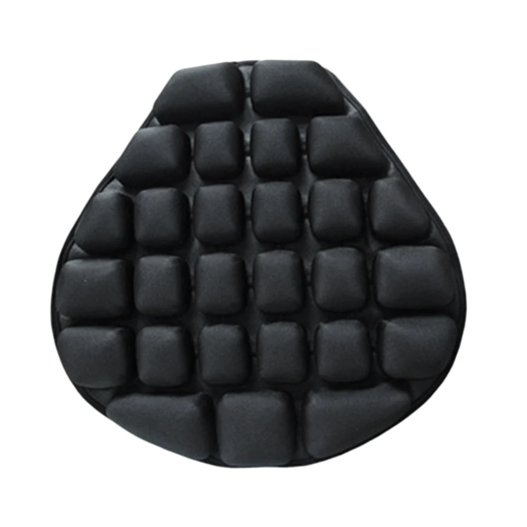 Inflatable Air Pad Motorcycle Seat Cushion Mattress with Belt for Yamaha NMAX155 NVX155 Black