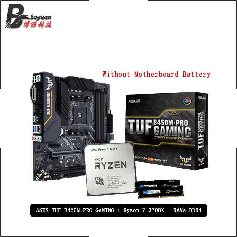 AMD Ryzen 7 3700X R7 CPU + Asus TUF B450M PRO игровая материнская плата Pumeitou DDR4 2666 МГц RAMs подходит для