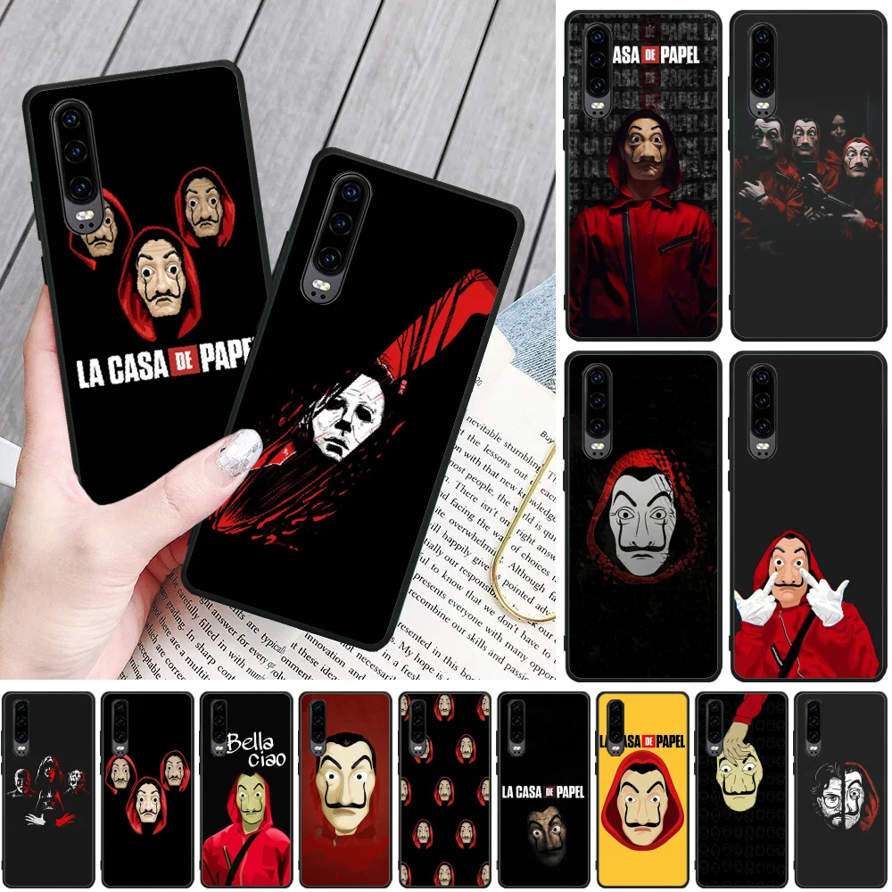 Viviana Spain TV La Casa de papel черный чехол для телефона Huawei P9 10 lite P20 pro P30 Psmart mate 20 | Мобильные