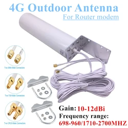 Antennes WiFi 4G LTE d'extérieur, étanche, SMA CRC9 TS9 Omni, Gain élevé, 698 2700MHz pour Modem routeur Huawei 