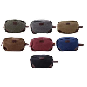 

Fashion Canvas Money Bag Wallet Men Solid Color Zipper Casual Large Capacity Business Messenger Hand Bags Male