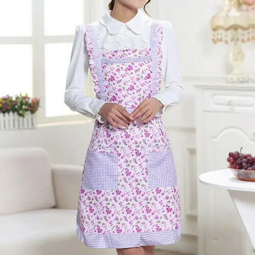 NEW Hot Women Men Cooking Chef Kitchen Home Restaurant Bib Aprons Dress With Pocket Gift
