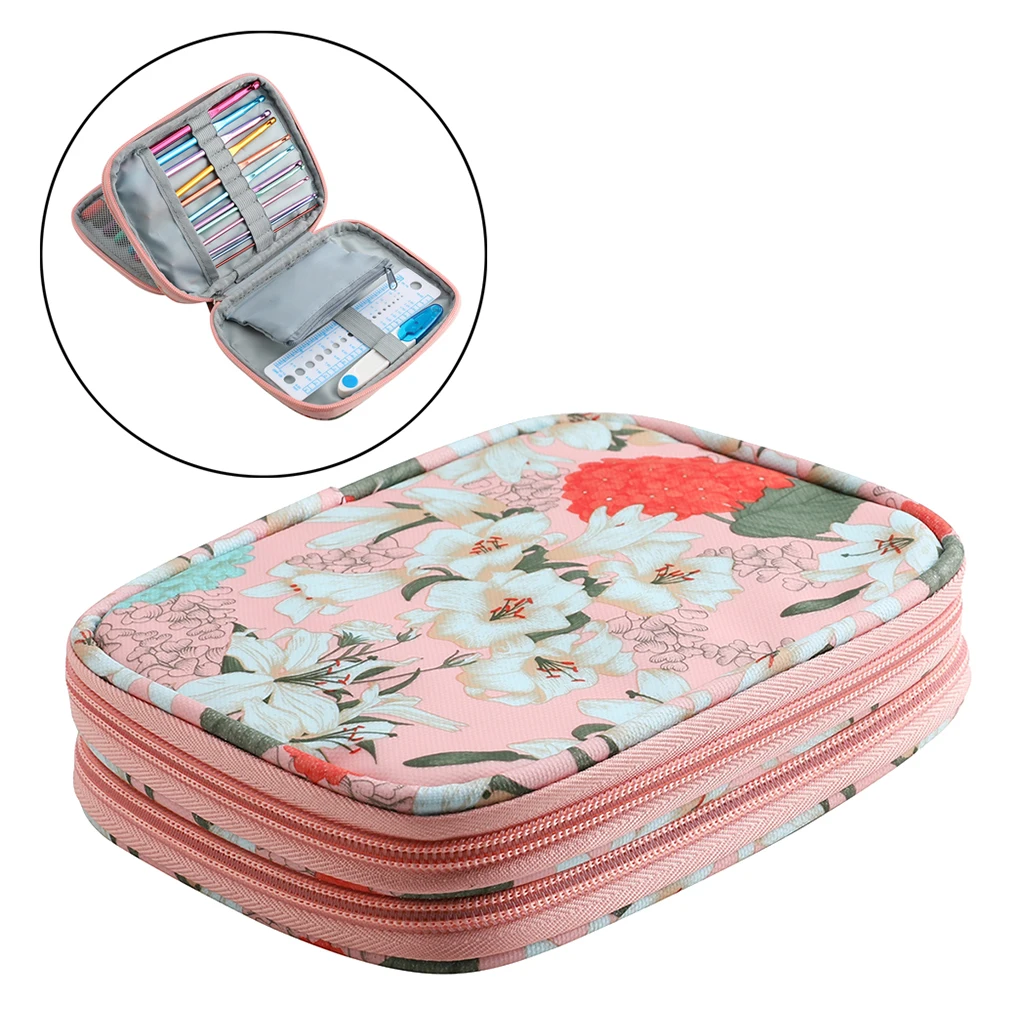 Durable Portable Knitting Crochet Hooks Bag Needles Storage Bag Waterproof