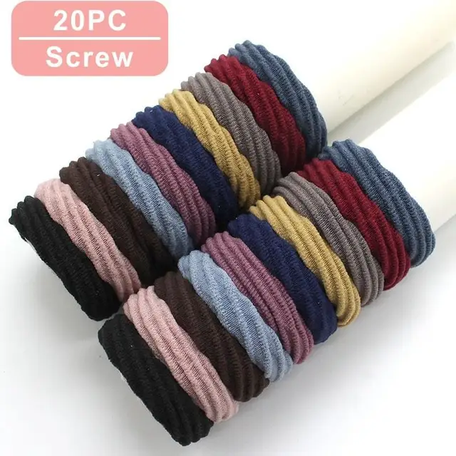 10PCS/Set Fashion Korean Elastic Hair Bands For Women's High Elastic Hair Circle Hair Rope Hair Accessories Headwear Headdress A8x2-Screw