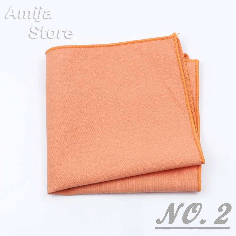 Solid Color Handkerchief Cotton Unisex Pink Blue Pocket Square Hankies Colorful Scarf Chest Classic Style Towel Bowtie Accessory