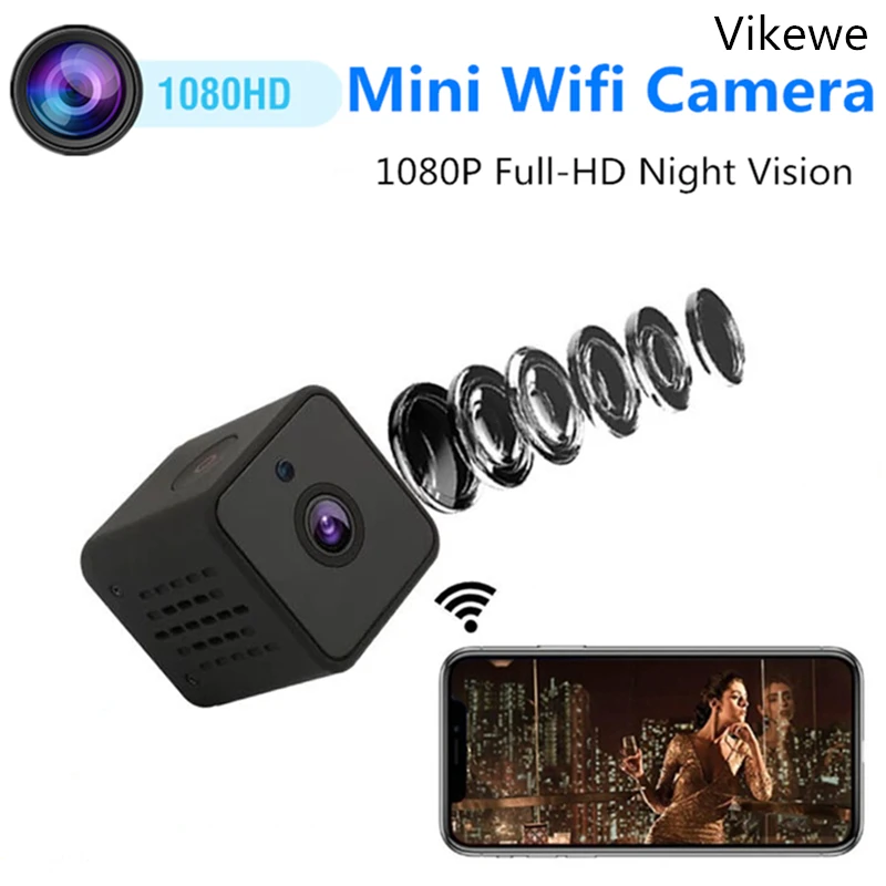 

Vikewe HDQ19 HD Wifi Mini Camera 1080P Wireless Home Security Camera Night Vision Motion Detection Camcorder Small Camera