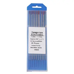 Tête d'électrode en tungstène pour Machine à souder, aiguille/tige en tungstène, couleur rouge, livraison directe, 10 pièces/boîte WT20 