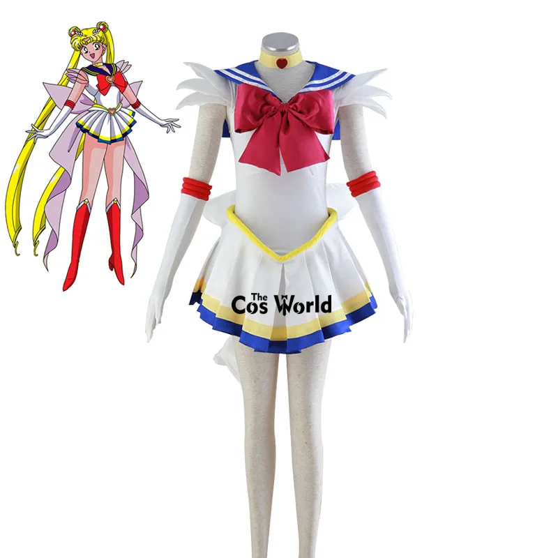 

Super Sailor Moon Tsukino Usagi Uniform Dress Outfit Anime Customize Cosplay Costumes