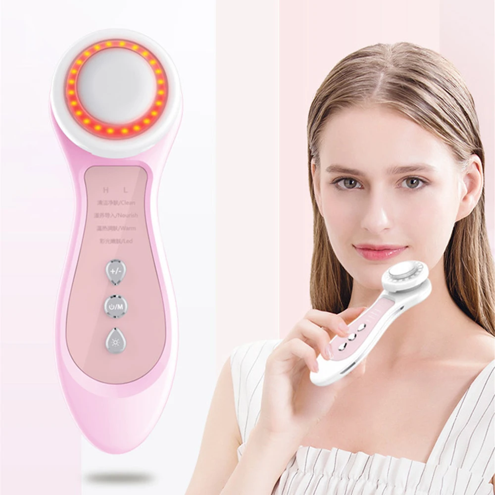 

EMS Micro-current Beauty Equipment LED Skin Rejuvenation Color Light Cleaning Peeling Face Care Machine Import Beauty Instrument