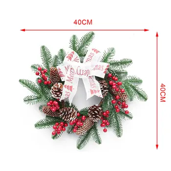 

Christmas Decoration Party Birthday Decoration Red Fruit PE Christmas Wreath Flower Hotel Window Door Decoration Pendant