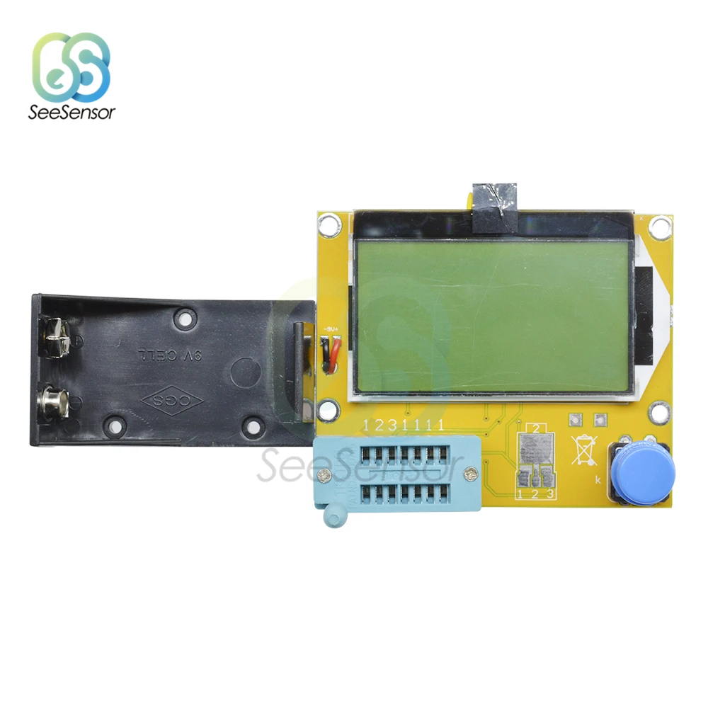 LCR-T4 Mega328 lcd цифровое измерительное устройство для проведения испытаний транзистора подсветка диодный триодный измеритель емкости ESR для MOSFET/JFET/PNP/NPN L/C/R