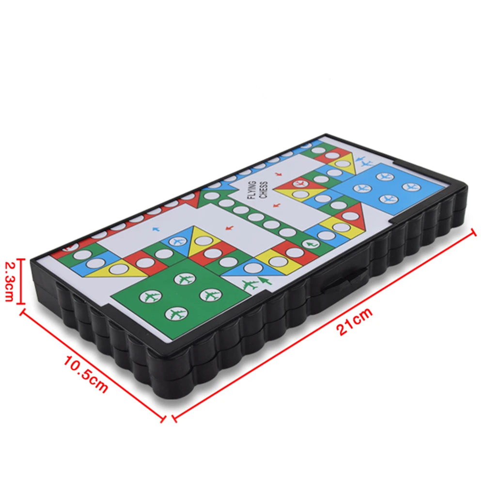 Magnetic Foldable Flying Chess Crawling Mat Ludo Portable Board Game Camping Travel Game Set 1Set