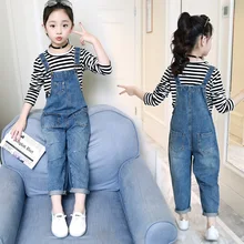 Г. Весенне-осенние однотонные повседневные ковбойские подтяжки в Корейском стиле для девочек брюки для подростков