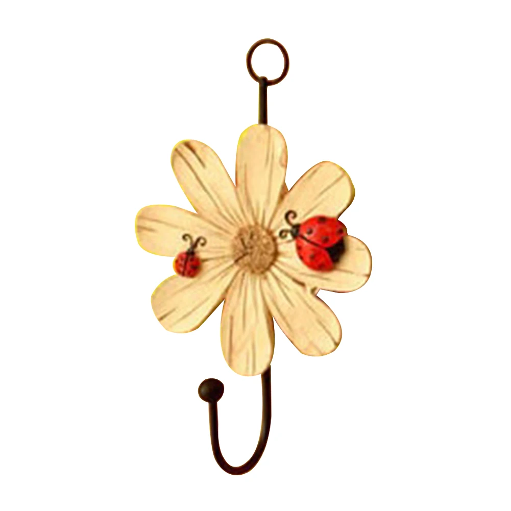 Organizer Hat Key Holder Wall Mounts Storage Balcony Resin Cute Flower Shape Home Decoration Hanging Hook Kitchen Racks Clothes |