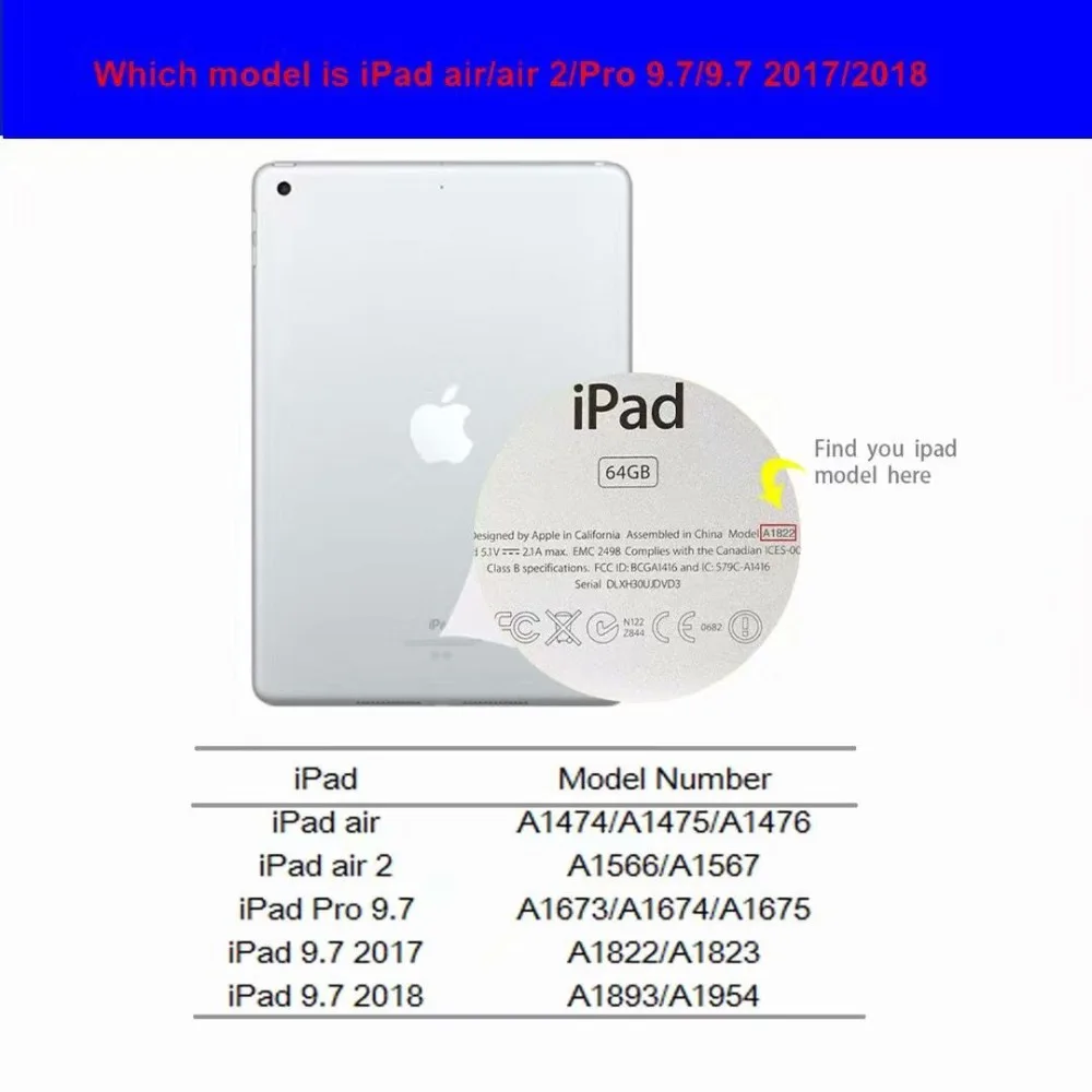 Прекрасный чехол для iPad 9,7 2017 2018 смарт-чехол с подставкой для iPad 5 6 Air/Air 2 Pro 9,7 чехол Модный Принт Стиль Funda + пленка