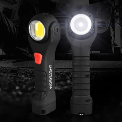 Lampe de travail LED COB Rechargeable par USB, avec aimant T6, 7 Modes d'éclairage nocturne, rotative à 360 degrés, pour l'extérieur, pour la maison, 1200LM 