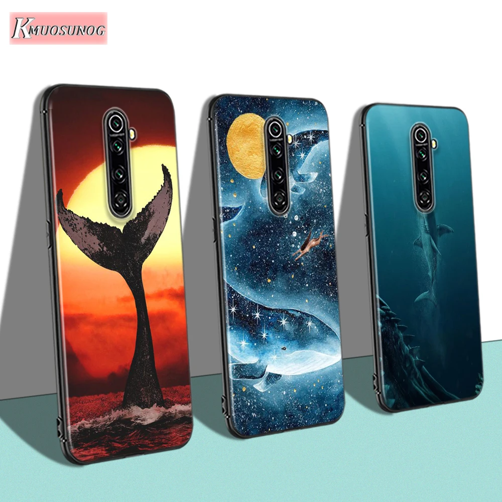 Черный чехол с милым Китом и акулой для OPPO Reno ACE 2 F Z 10X Zoom F11 F9 F7 A7 R9S K3 K5 Pro Realme C2