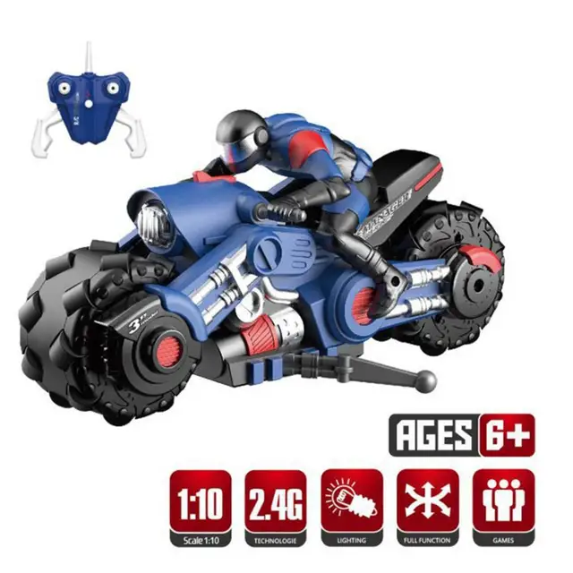 Fashion Portable Motorcycle Stunt Toys Stable Signal Eye-catching Plastic 360 Degree Spinning Motorcycle Stunt Toys for Kids 2