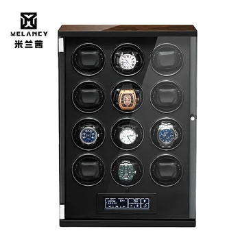 

2020 New Black Automatic 12 Watch Winder Luxury Mechanical Watch Winder Silent Electronic Motor Box