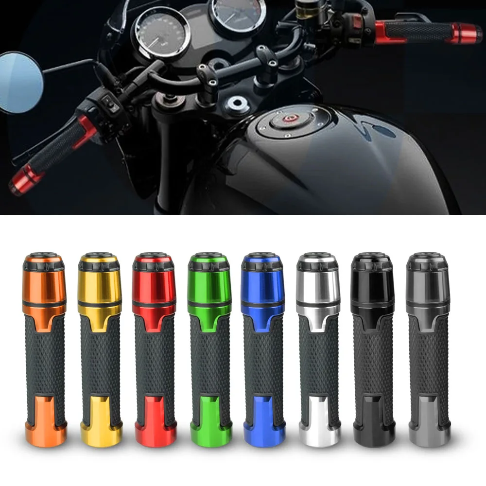 Motorcycle Aluminum handlebar Grips rubber Hand grip bar ends motocross handle bar cap for yamaha honda suzuki kawasaki ktm pcx