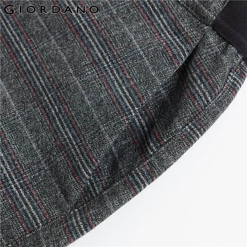 Giordano женские брюки облегающие эластичные брюки со средней посадкой Fashon плед Calca Feminina Хлопок Смешанный Spodnie Damskie 05419087