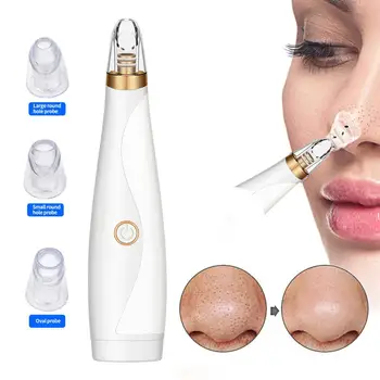 

1pc Electric Blackhead Remover Face Pore Suction Cleaner Beauty Tool For Lady (White)