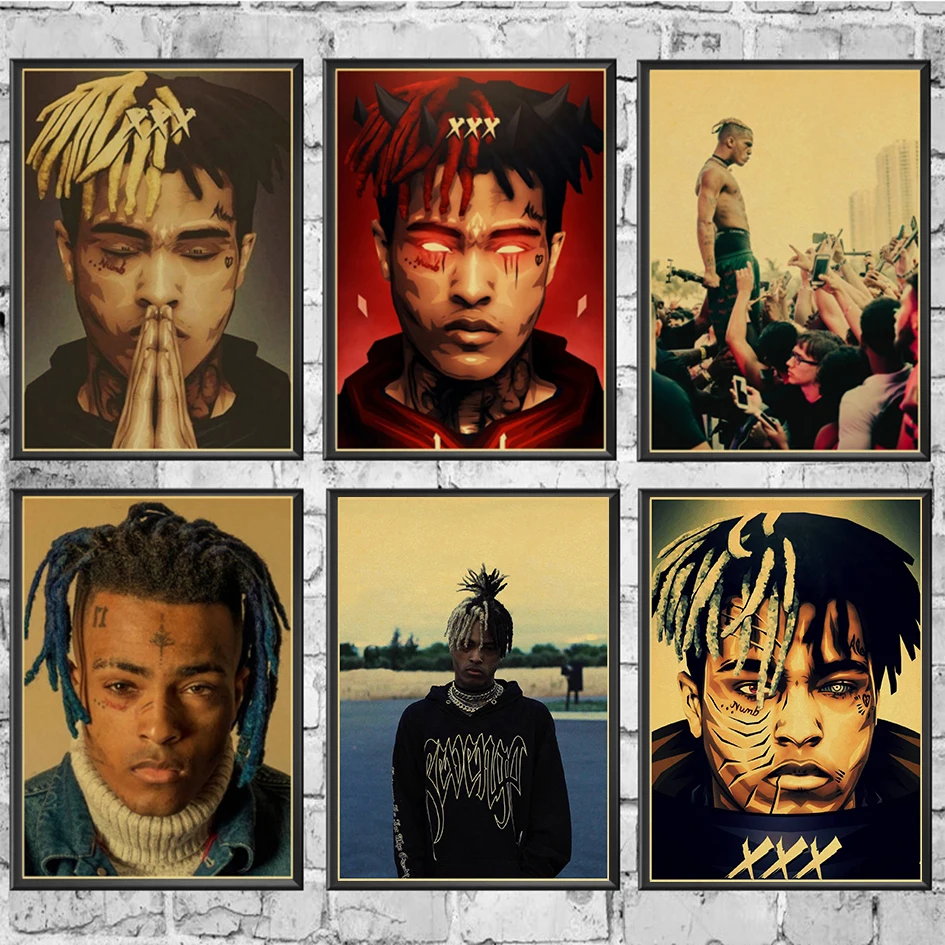 Classic American Rapper Xxxtentacion Retro Poster Canvas Prints