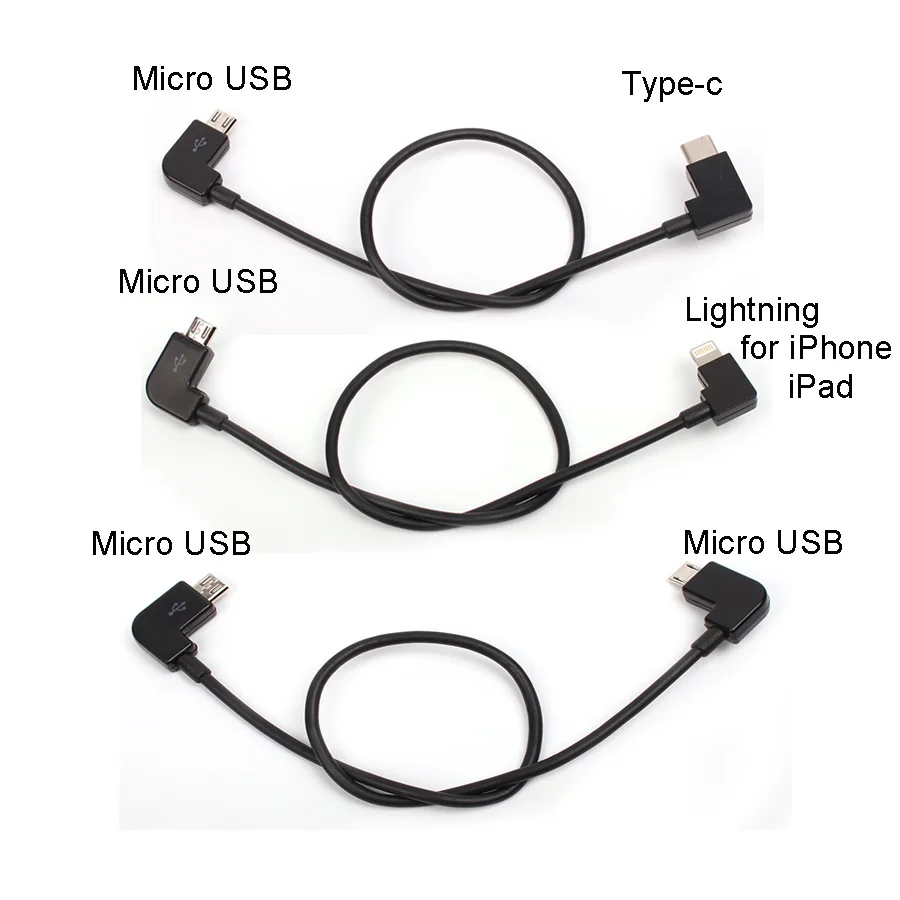 Drone Accessories Data Cable OTG Remote Controller to Phone Tablet Connector Micro USB Type C IOS Extend for DJI Mavic Mini/MINI SE/Pro/Mavic 2